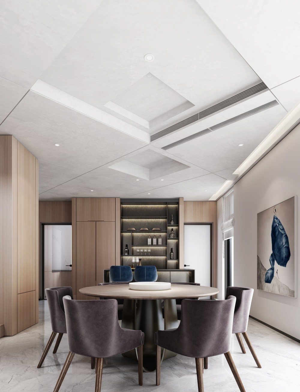 新中式风格别墅家装案例效果图-餐厅 新中式风格别墅家装案例效果图-餐厅