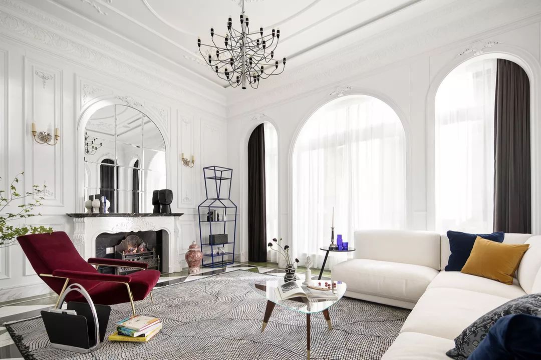 法式风格家装设计室内装修效果图-客厅 法式风格家装设计室内装修效果图-客厅