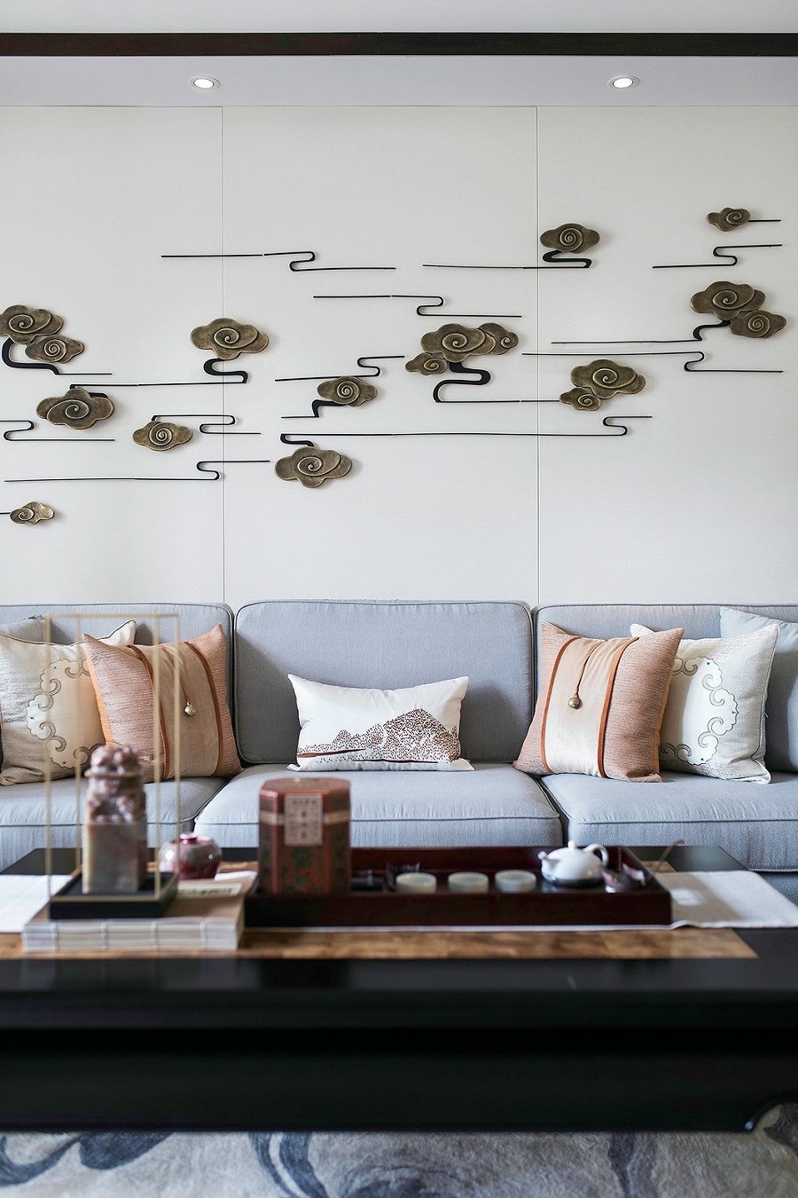 新中式风格室内设计家装案例-客厅茶几 新中式风格室内设计家装案例-客厅茶几