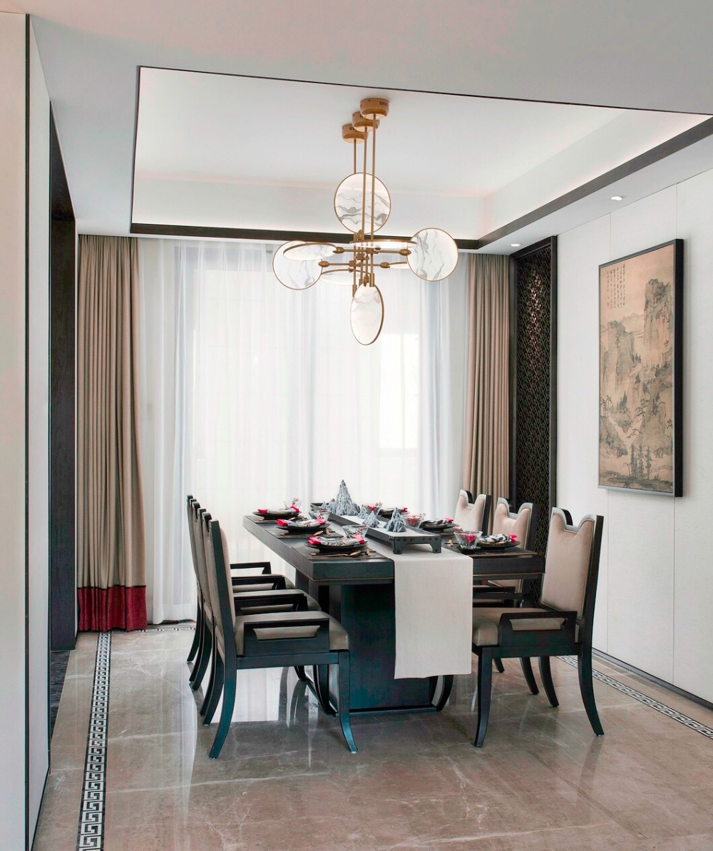 新中式风格室内设计家装案例-餐厅 新中式风格室内设计家装案例-餐厅
