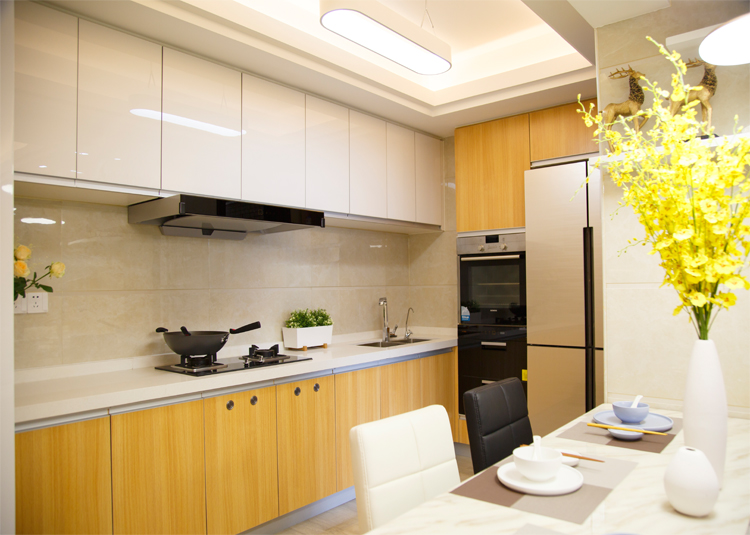 现代前卫风格室内装修效果图-雅居乐御宾府三居145平米-厨房 现代前卫风格室内装修效果图-雅居乐御宾府三居145平米-厨房