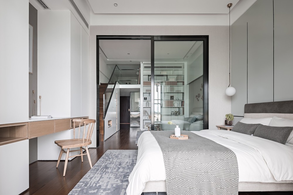 现代简约风格公寓家装案例效果图-卧室